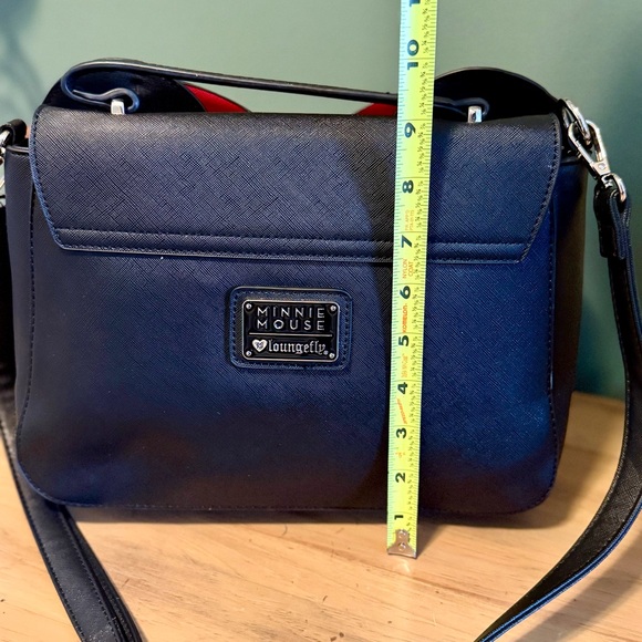 Loungefly Minnie Mouse Crossbody Purse Black Red Bow Ears Disney Bag Exclusive - Picture 10 of 10